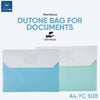 Worldone Dutone Bag for Document with Dual Pocket for Extra Storage, 0.7mm Thick Virgin PP Sheet, Machine Fitted Snap Button, Back Fold Sealing, Dual Tone Design