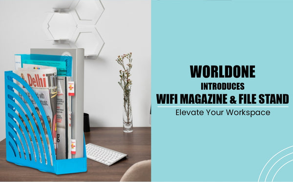 1 Column WiFi Magazine Document Holder -BLUE colour