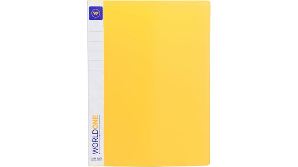 Worldone Clear Book Folder for Document with 20 Bound Top Loading Plastic Binder Sleeves Smart and Economical Way to Store Important Documents, Ideal for Individuals & Office