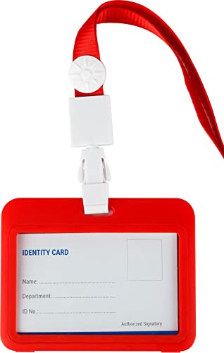 2 Side Display ID Card Holder Horizontal( Without Lanyard), Set of 10 –  Worldone India Shoppe