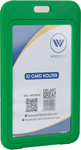 2 Side Display ID Card Holder Horizontal( Without Lanyard), Set of