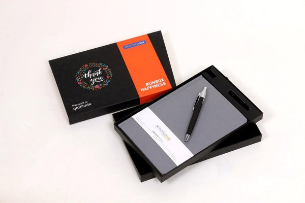 UNBOX HAPPINESS From Woldone, Executive Series A5 size- 224 Pages Note Book and Ball Pen Gift Set, Ideal for Corporate Gifting, for Loved ones, Premium Packaging, Set of 1