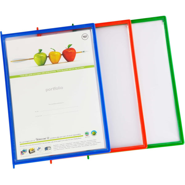 Worldone Transparent Plastic Magnetic Display Panel Without Hanger for Documents Storage, Thick Border for Ultrasonic Sealing, Ideal for Office/Factory