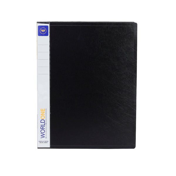 Worldone Display Book File | 0.8 mm Virgin PP sheet | 20 Bound Top Loading Plastic Binder Sleeves | Ideal for Office, School & College