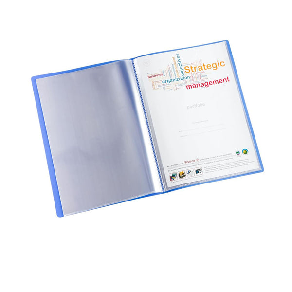 Worldone Clear Book Folder for Document with 10 Bound Top Loading Plastic Binder Sleeves, Smart & Economical Way to Store Valuable Documents, Individuals & Office