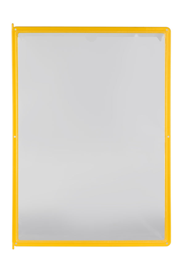 Worldone Transparent Plastic Display Panel without Stand for Documents Storage, Thick Border for Ultrasonic Sealing, Ideal for Office/ Factory