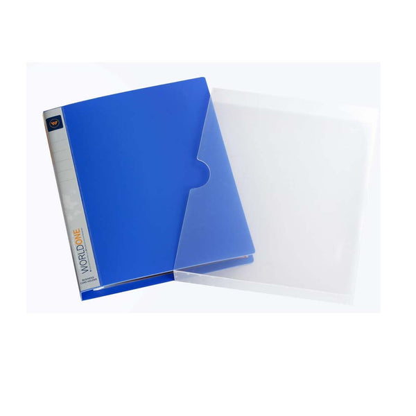 Worldone A4 Size Business Card Folder with 500 Transparent Pockets & Protective Case, Spine Label & Indexed Dividers for Storing & Organising Business Cards & Various Currency Notes, Color Options Available