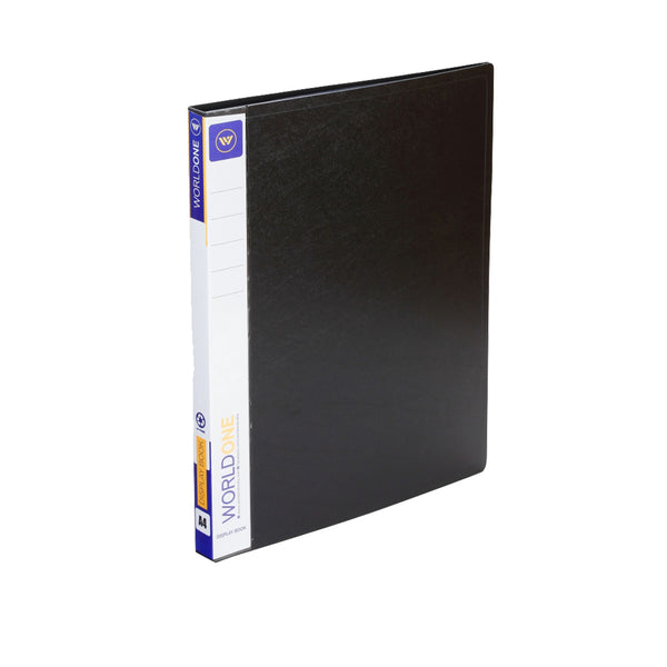 Worldone Display Book File Made of 0.8 mm virgin PP with 40 Bound Top Loading Plastic Binder Sleeves Thick PP board, Folder for Individuals & Offices