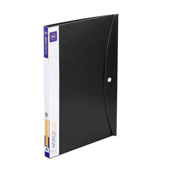 Worldone Multi Utility Folder for Documents with 20 IN Bound Top Loading Sleeves, Made in 0.75 mm Virgin PP Sheet with Snap Button, Project Folder/Organizer for Offices, Schools and colleges