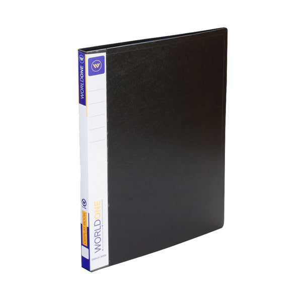 Worldone Display Book File Folder made of 0.8 mm virgin PP for Documents with 30 Bound Top Loading Plastic Binder Sleeves Thick PP board, Folder for Individuals & Offices