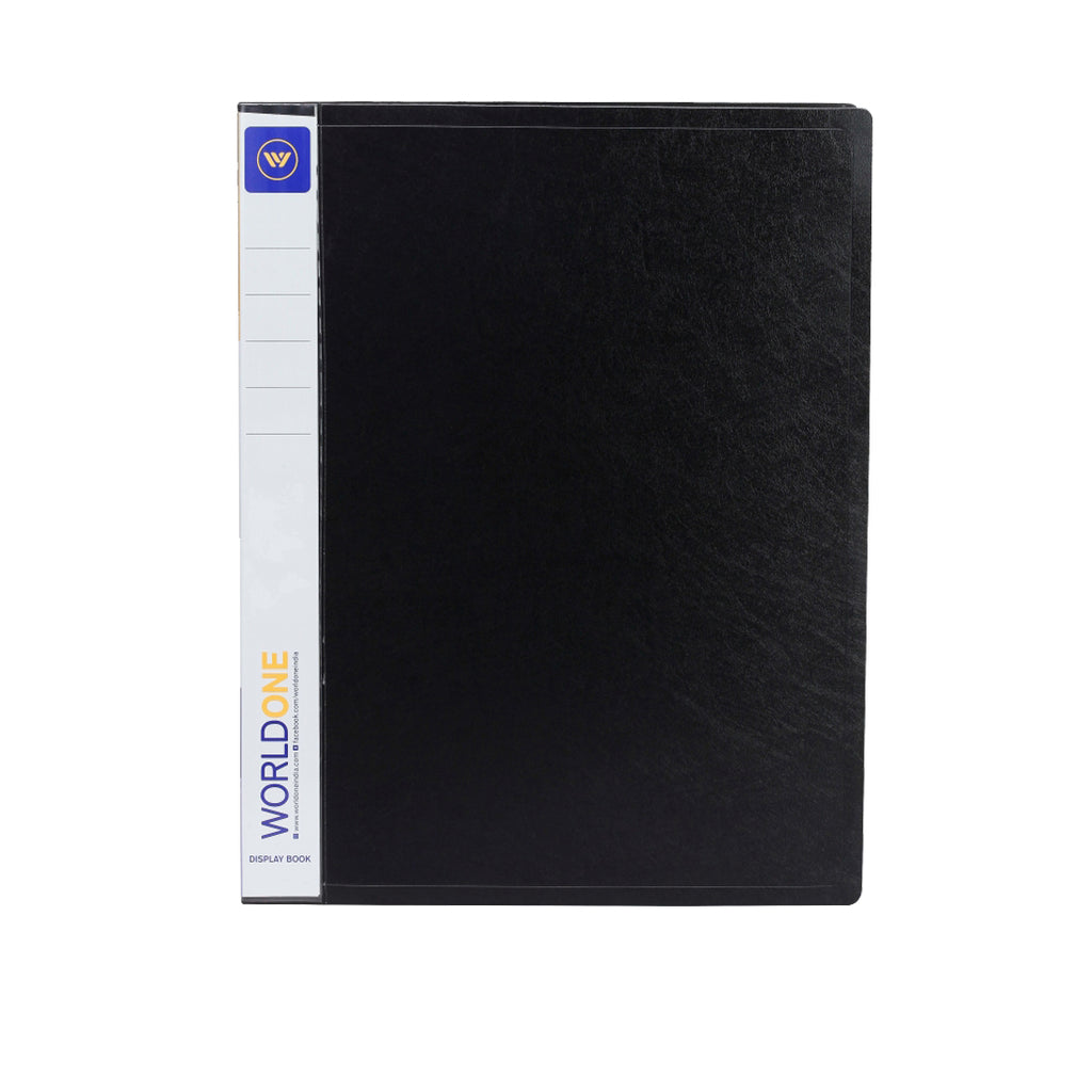 Worldone Display Book File for Documents | 0.6 mm Virgin PP Sheet | 10 Bound Top Loading Plastic Binder Sleeves | Perfect for School, Office & Personal Use