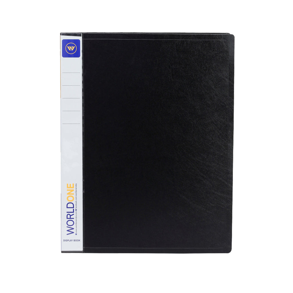 Worldone Display Book File Folder made of 0.8 mm virgin PP for Documents with 30 Bound Top Loading Plastic Binder Sleeves Thick PP board, Folder for Individuals & Offices