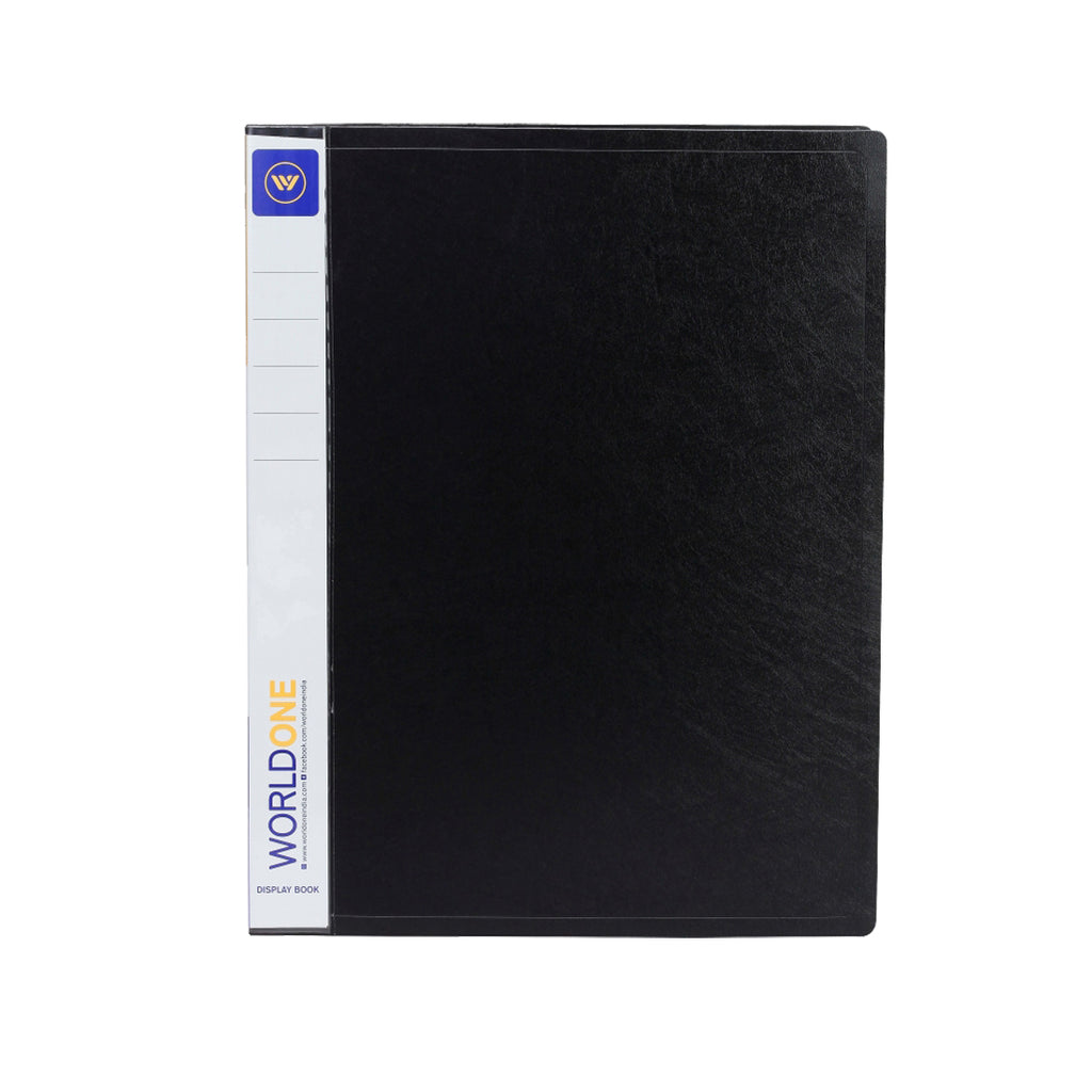 Worldone Display Book File for Documents | 0.8 mm virgin PP Sheet | 40 Bound Top Loading Plastic Binder Sleeves | Folder for Individuals, School & Offices