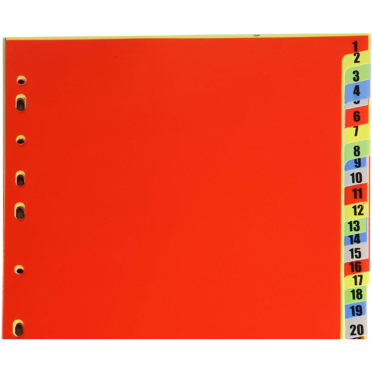 Worldone Multicoloured Divider, 1-20 Marked Tabs for Easy Customisatio ...